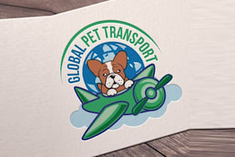 design inspirational surprising global pet transport logo