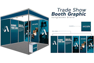 design trade show booth graphics, and backdrop