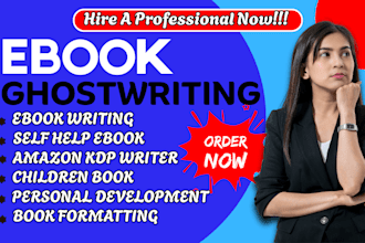 ghostwrite self help, personal development ebook, children ebook for amazon kdp