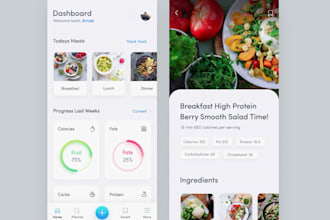 develop meal planner app, diet app, daily health tracker app, ai calorie tracker