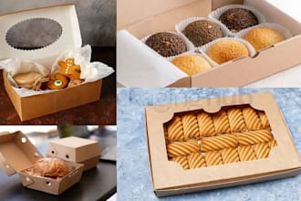 design modern professional bakery food packaging
