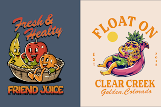 create a custom vintage cartoon mascot