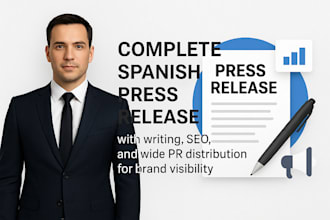 do SEO optimized spanish press release and PR submission for brand growth