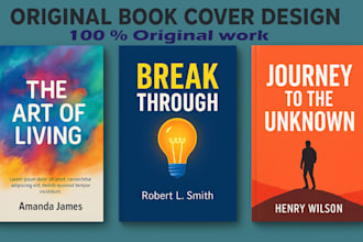 create original book cover design and e book cover design
