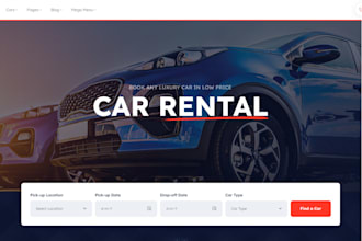 develop car rental website, car leasing website, vehicle rental website