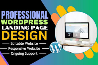 create a professional wordpress landing page design