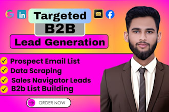 provide b2b lead generation and prospect list building, linkedin leads