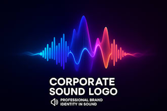 create a professional corporate sound logo for your brand identity company sound