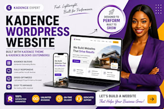 build wordpress website with kadence, kadence block, gutenberg blocks, elementor