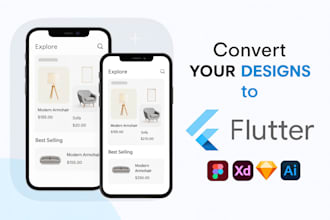 convert figma to flutter UI for android and ios apps