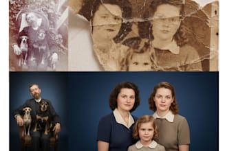 restore, repair, and fix old family photos professionally