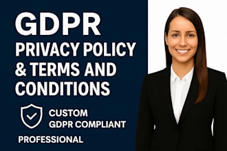 write gdpr privacy policy and terms and conditions