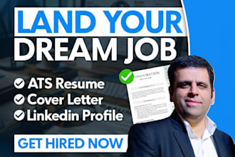 provide a professional ats resume, cover letter and linkedin profile revamp