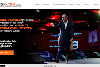 design executive coach website business leadership productivity coach website