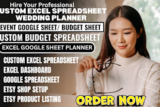 create custom excel spreadsheet wedding planner event google sheet budget sheet