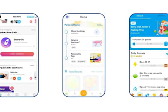 develop gamification and reward based quiz app, quiz website, questionnaire app