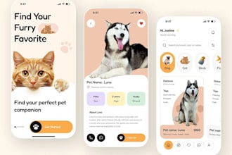 develop a user friendly pet adoption app, animal rescue app, animal shelter app