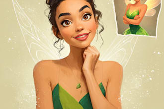 make a disney cartoon portrait