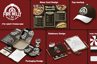 create food logo, coffee, brand kit and restaurant branding