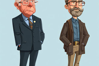 draw political caricature and cartoon
