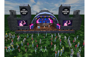 create 3d cgi stage design 3d lighting stage concept with 3d rendering