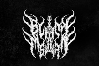 do professional technical, metal t shirt style logo for you