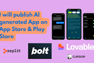 publish your loveable replit bolt cursor app to app store or play store