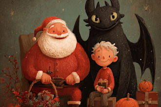 draw christmas and halloween illustrations