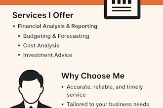 do budgeting, forecasting, and financial advisory for your business