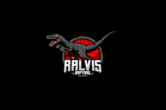 create a mascot raptor premium custom fitness logo design