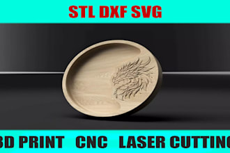 convert your logo, design into cnc cutting files dxf, svg, g code