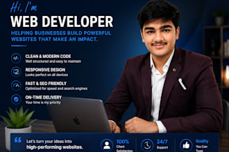 develop a modern responsive full stack mern website or web application