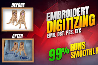 do embroidery digitizing convert to dst, jef, pes, exp