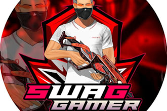 design a custom free fire gaming logo for your team, stream, or brand
