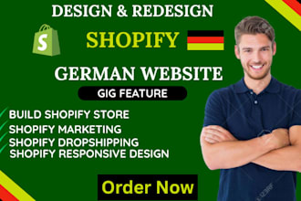 build german shopify dropshipping store german shopify store SEO optimized store