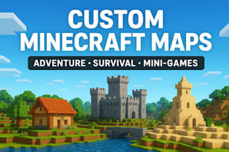 build custom minecraft map, worlds and adventure maps for you