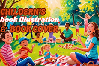 create stunning children book illustrations with attractive cover book design