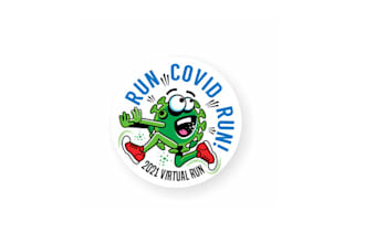 design superior run covid run logo