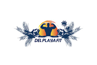 design beautiful tropical themed personal training logo