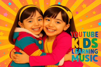 write and compose children songs, sing and produce kids song, children music