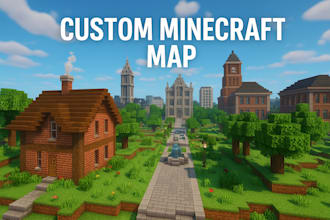 create a custom minecraft map adventure, city and server hub worlds