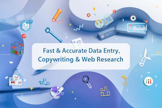 do accurate data entry and copywriting