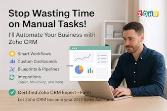 automate your business using zoho CRM, workflow, and blueprint