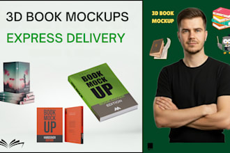 design professional 3d book mockups for amazon KDP, ebooks and print on demand