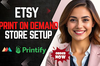 setup etsy print on demand store etsy tshirt etsy product listing printify