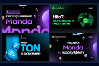 design web3, crypto, defi and blockchain graphics for your project