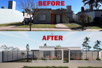 transform your space with before and after 3d render
