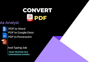 pdf to word ,typing service