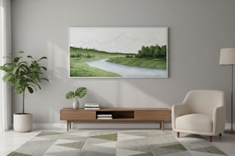 create modern decor paintings with mixed media, texture, and home delivery
