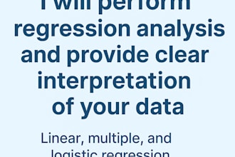 perform regression analysis with interpretation of your data